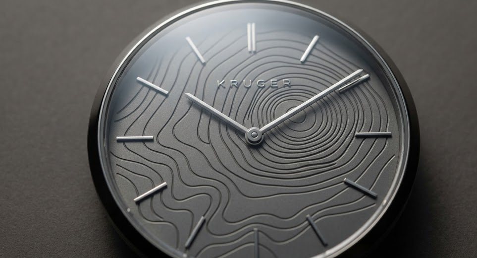 Graphite dial carrying both topography and growth rings